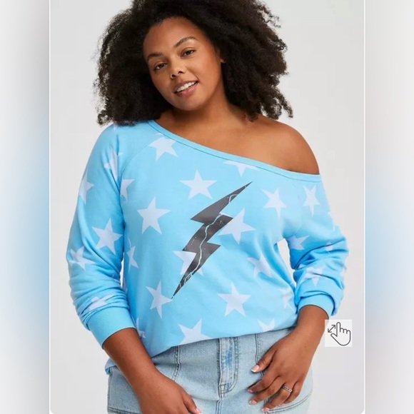 Tops - Torrid Relaxed Off-Shoulder Tunic